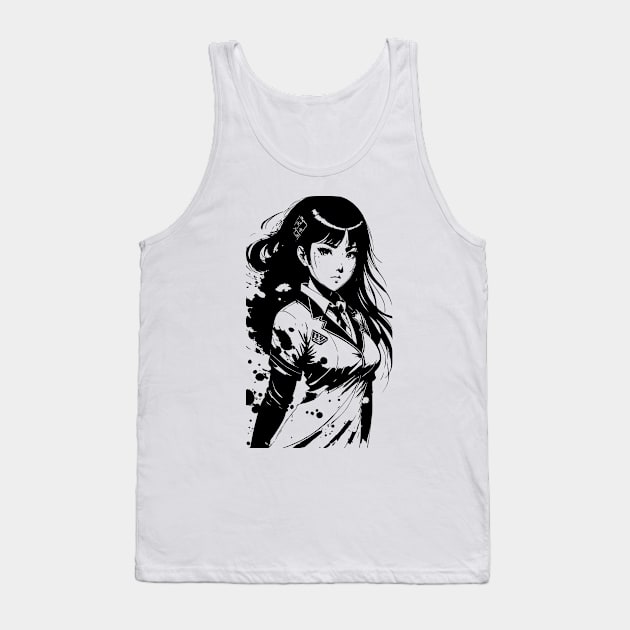 Anime Girl In Office Uniform 09 Tank Top by SanTees